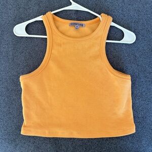 Pitaya orange high neck cropped tank
